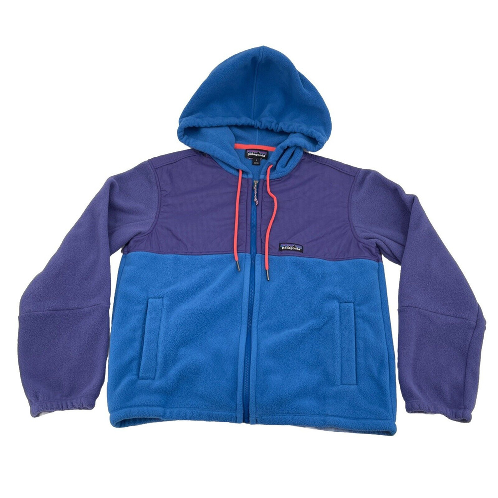 Patagonia Microdini Hoody Womens Small Full‎ Zip Colorblock Jacket Style 26270